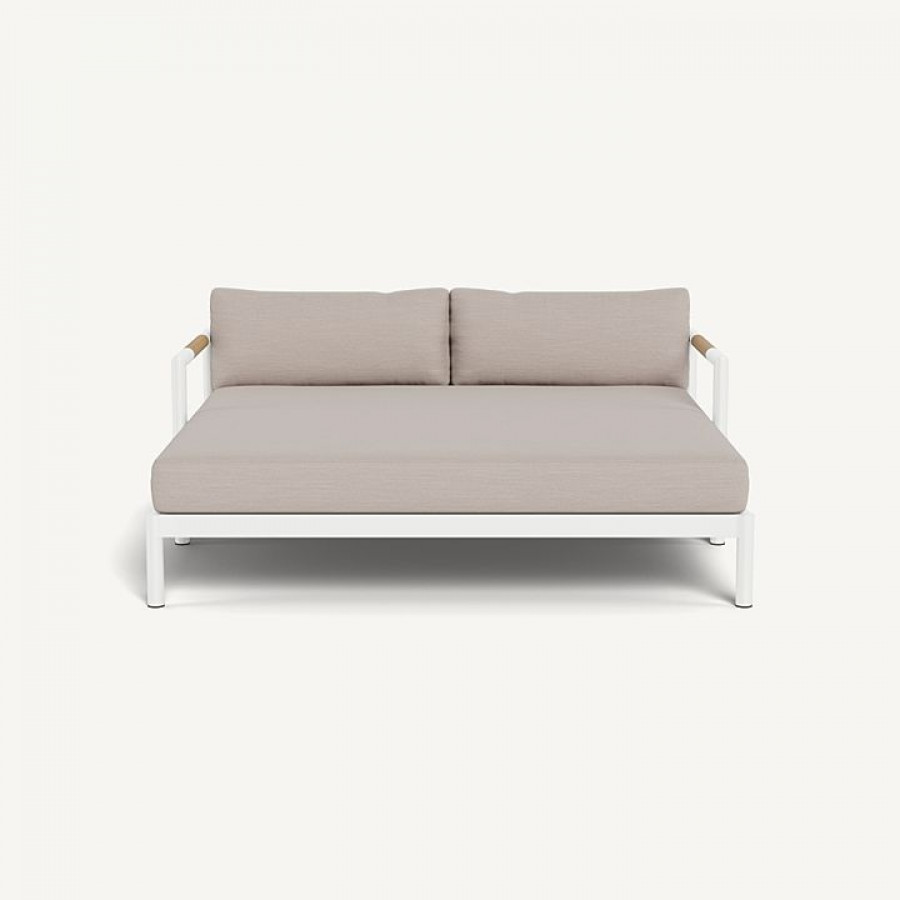 Harbour Breeze Xl Aluminum Daybed - Aluminum White / Panama Marble
