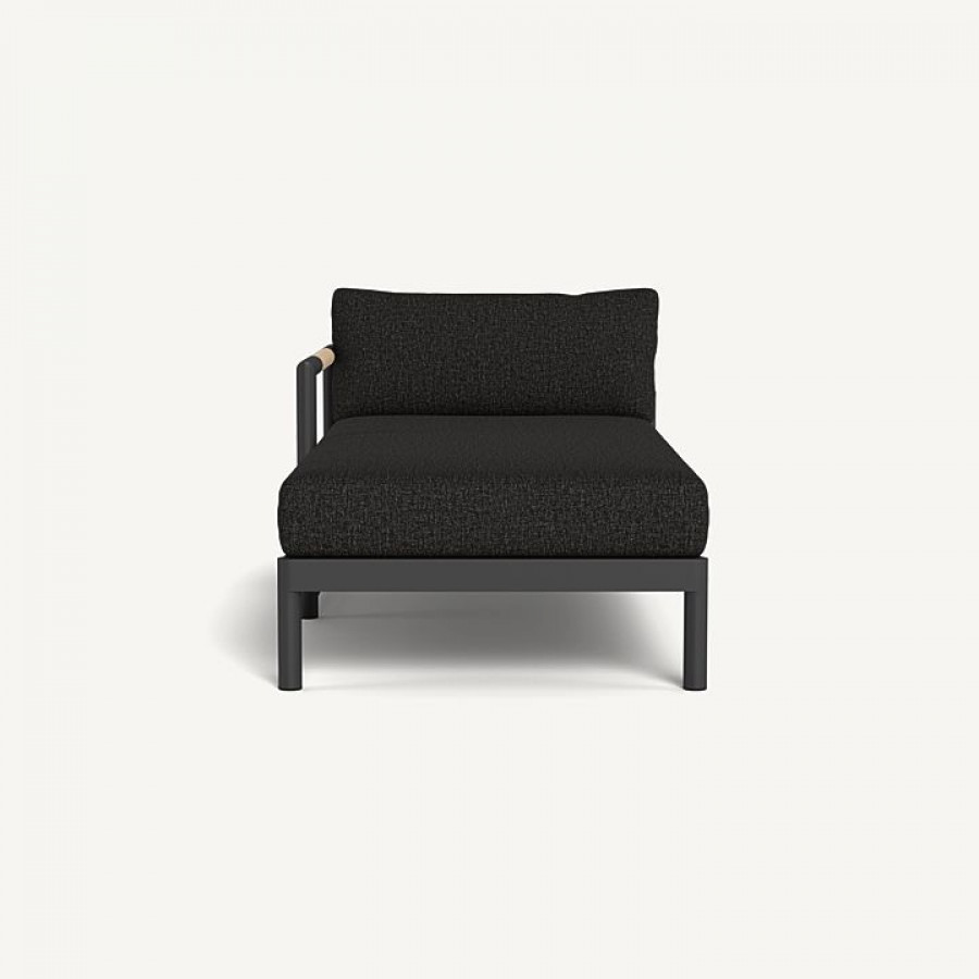 Harbour Breeze Xl Aluminum Chaise Left - Aluminum Asteroid / Copacabana Midnight