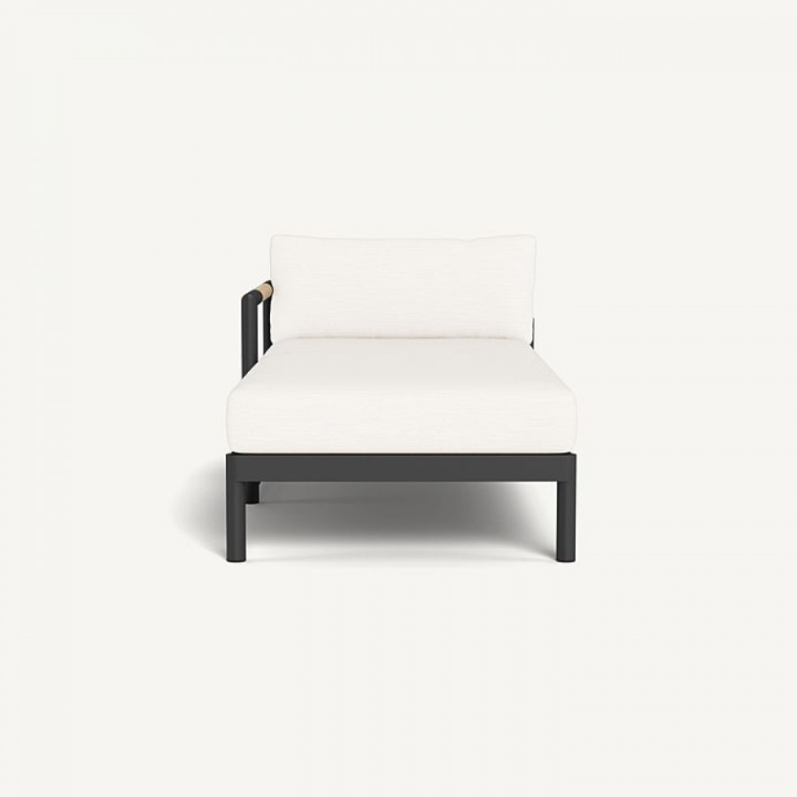 Harbour Breeze Xl Aluminum Chaise Left - Aluminum Asteroid / Panama Blanco