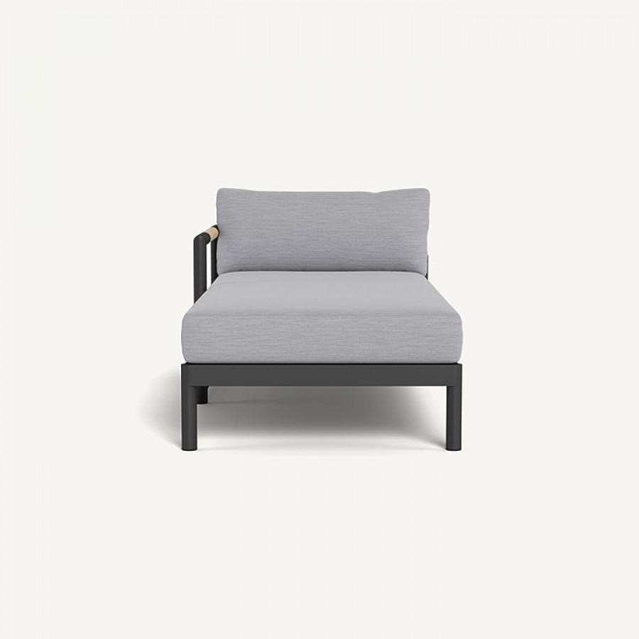 Harbour Breeze Xl Aluminum Chaise Left - Aluminum Asteroid / Panama Cloud
