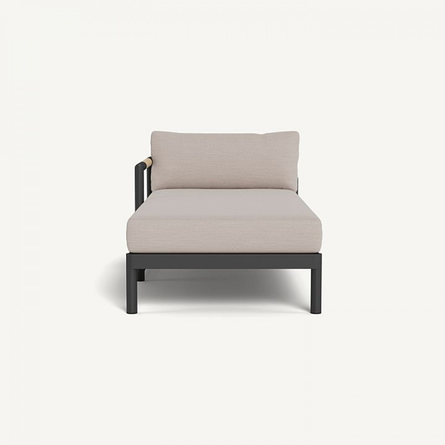 Harbour Breeze Xl Aluminum Chaise Left - Aluminum Asteroid / Panama Marble