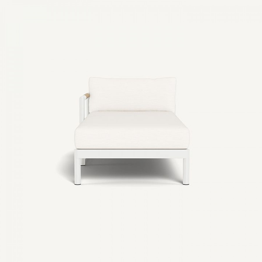 Harbour Breeze Xl Aluminum Chaise Left - Aluminum White / Panama Blanco