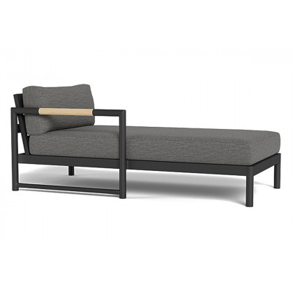 Harbour Breeze Xl Chaise Left - Aluminum White, Riviera Sand