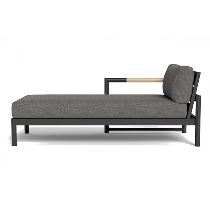 Harbour Breeze Xl Chaise Left - Aluminum White, Riviera Sand
