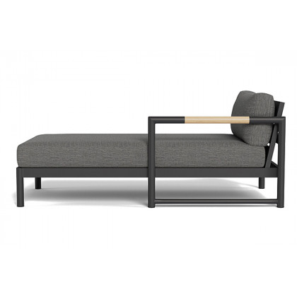 Harbour Breeze Xl Chaise Right - Aluminum Asteroid, Panama Blanco
