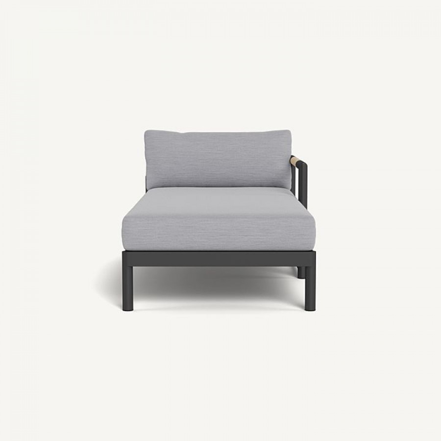 Harbour Breeze Xl Aluminum Chaise Right - Aluminum Asteroid / Panama Cloud