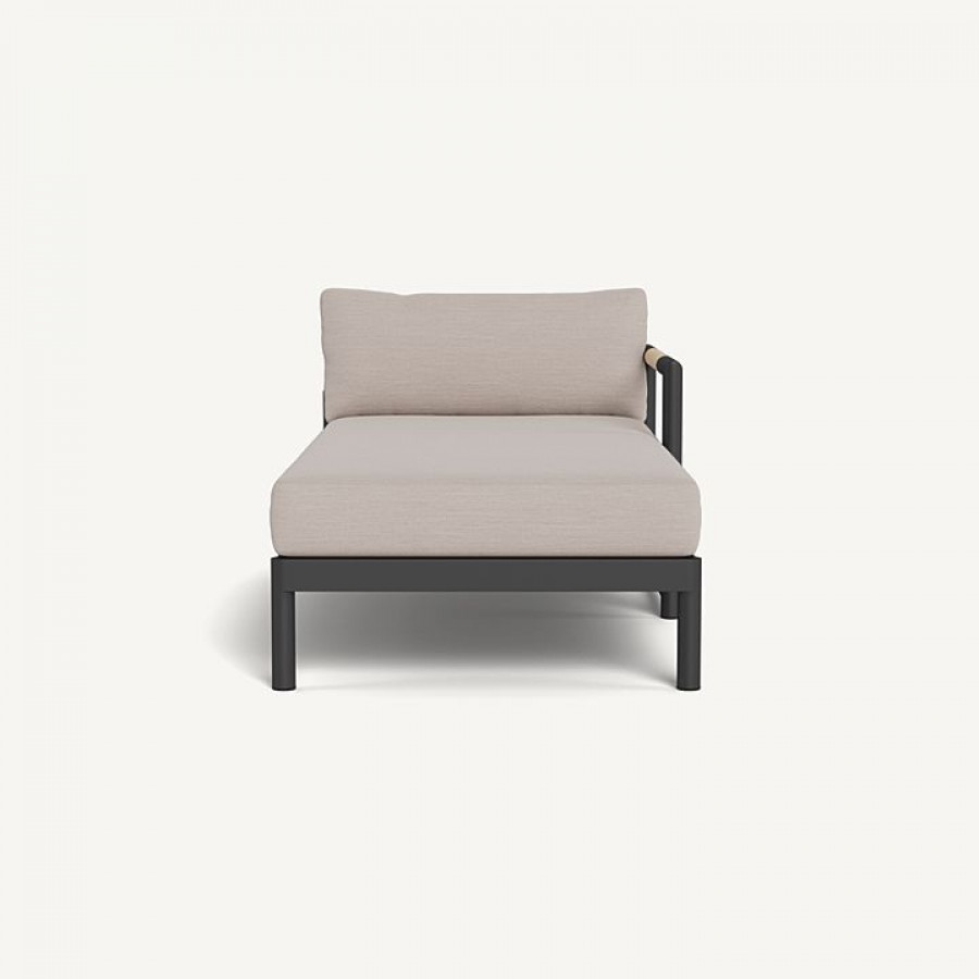 Harbour Breeze Xl Aluminum Chaise Right - Aluminum Asteroid / Panama Marble