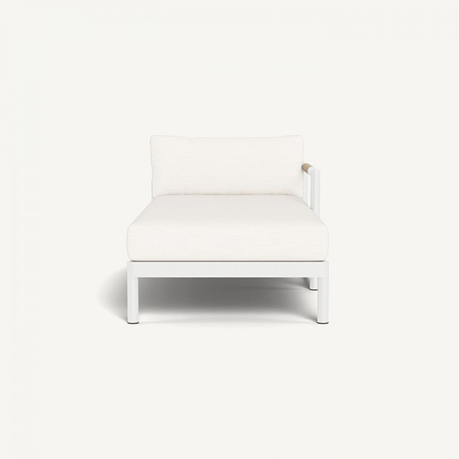 Harbour Breeze Xl Aluminum Chaise Right - Aluminum White / Panama Blanco