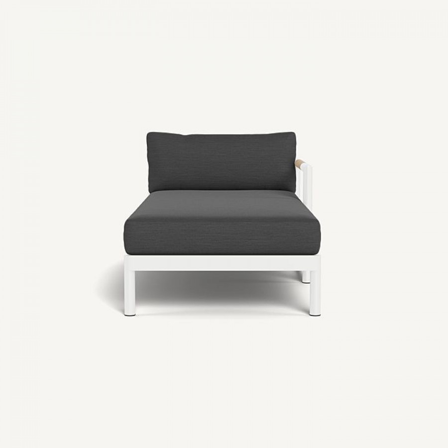 Harbour Breeze Xl Aluminum Chaise Right - Aluminum White / Panama Grafito