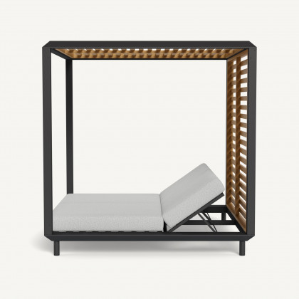 Harbour Breeze Xl Aluminum Cabana - Aluminum Asteroid / Copacabana Sand / Teak Natural