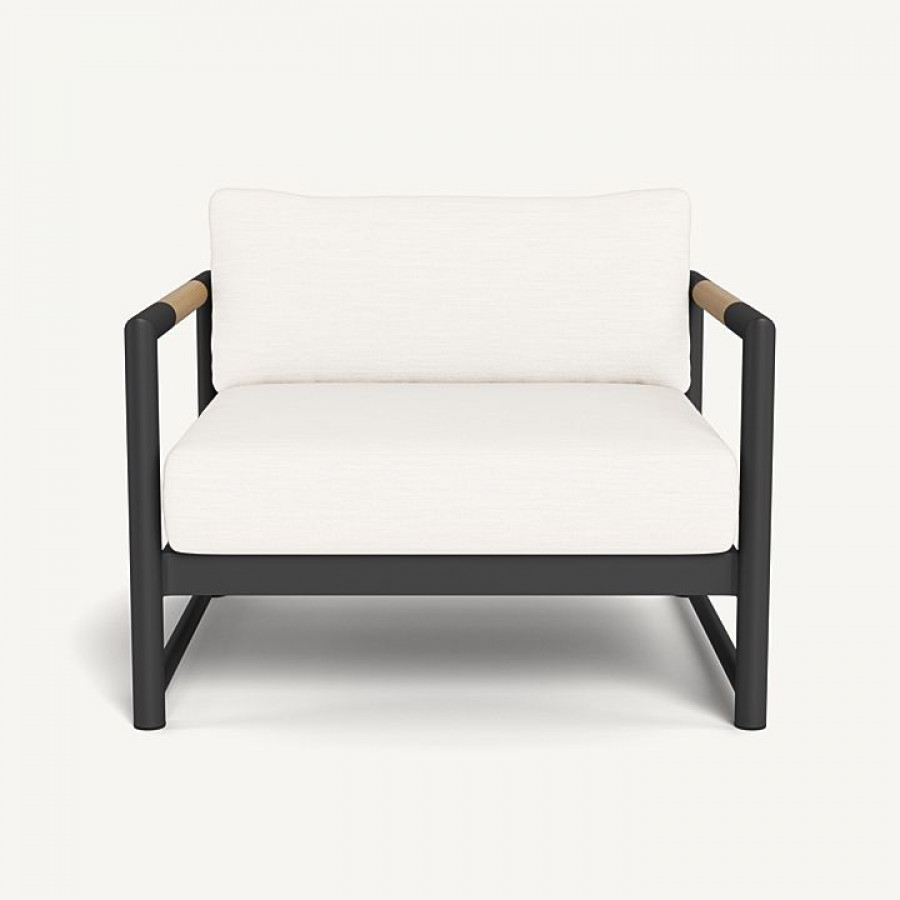 Harbour Breeze Xl Aluminum Lounge Chair - Aluminum Asteroid / Panama Blanco