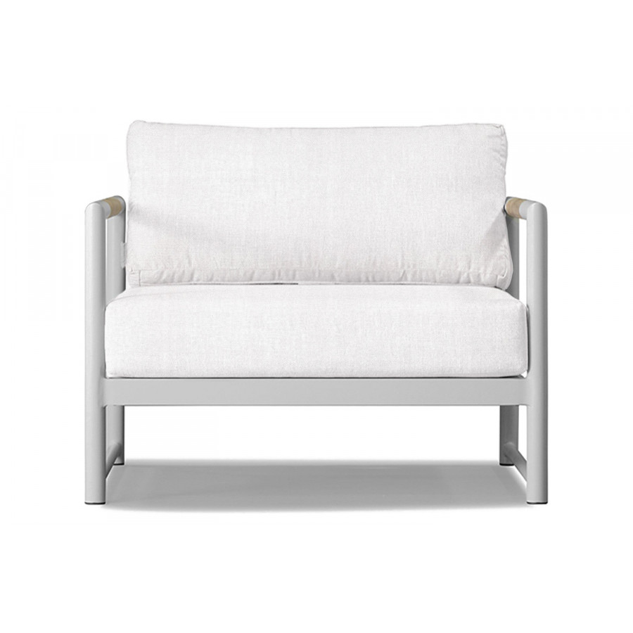Harbour Breeze Xl Lounge Chair - Aluminum White, Panama Blanco