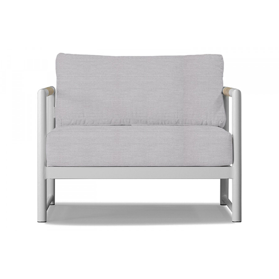 Harbour Breeze Xl Lounge Chair - Aluminum White, Panama Cloud