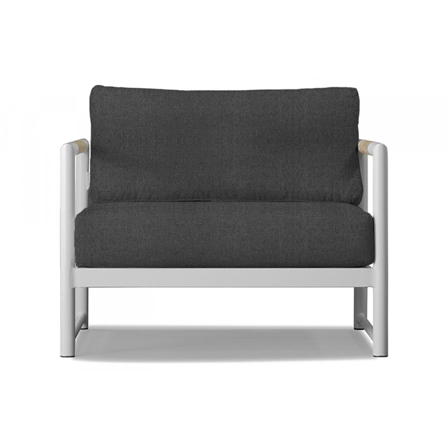 Harbour Breeze Xl Lounge Chair - Aluminum White, Siesta Slate