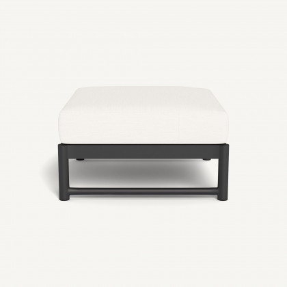 Harbour Breeze Xl Aluminum Ottoman - Aluminum Asteroid / Panama Blanco
