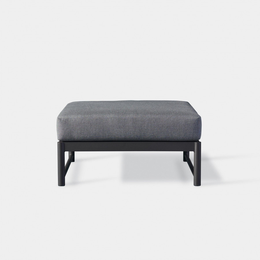 Harbour Breeze Xl Ottoman - Aluminum White, Siesta Indigo