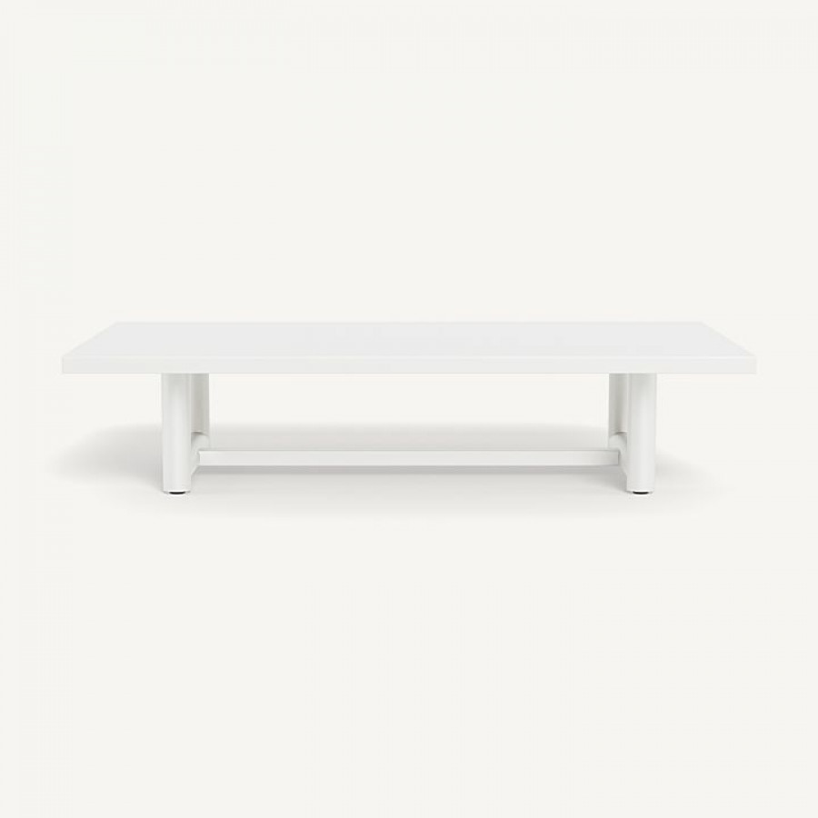 Harbour Breeze Xl Coffee Table - Aluminum White