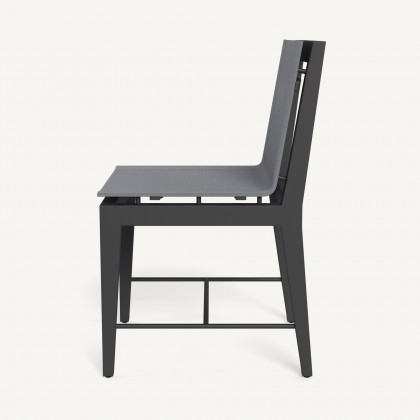 Harbour Byron Aluminum Dining Chair - Aluminum Asteroid / Batyline Silver