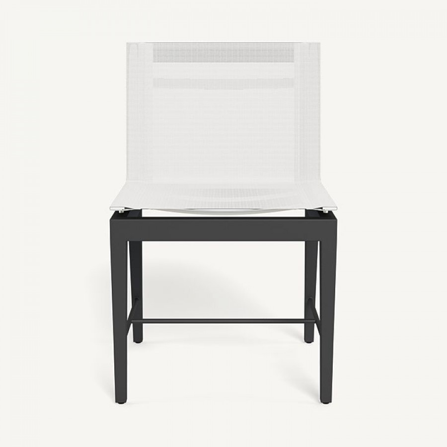 Harbour Byron Aluminum Dining Chair - Aluminum Asteroid / Batyline White