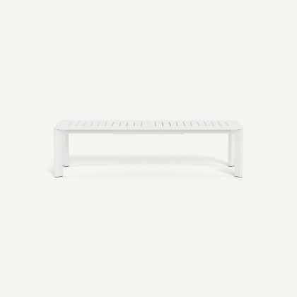 Harbour Byron Aluminum Extension Dining Table - Aluminum White