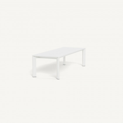 Harbour Byron Aluminum Extension Dining Table - Aluminum White