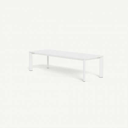 Harbour Byron Aluminum Extension Dining Table - Aluminum White