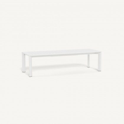Harbour Byron Aluminum Extension Dining Table - Aluminum White