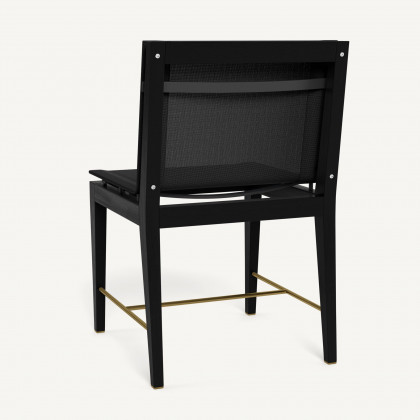 Harbour Byron Teak Dining Chair - Teak Charcoal / Batyline Black