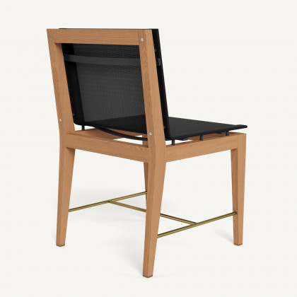 Harbour Byron Teak Dining Chair - Teak Natural / Batyline Black