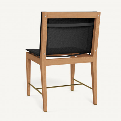 Harbour Byron Teak Dining Chair - Teak Natural / Batyline Black
