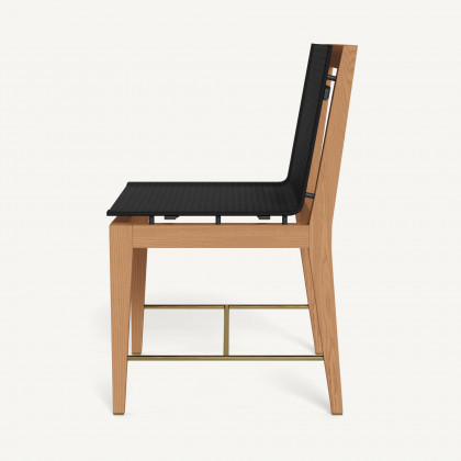 Harbour Byron Teak Dining Chair - Teak Natural / Batyline Black