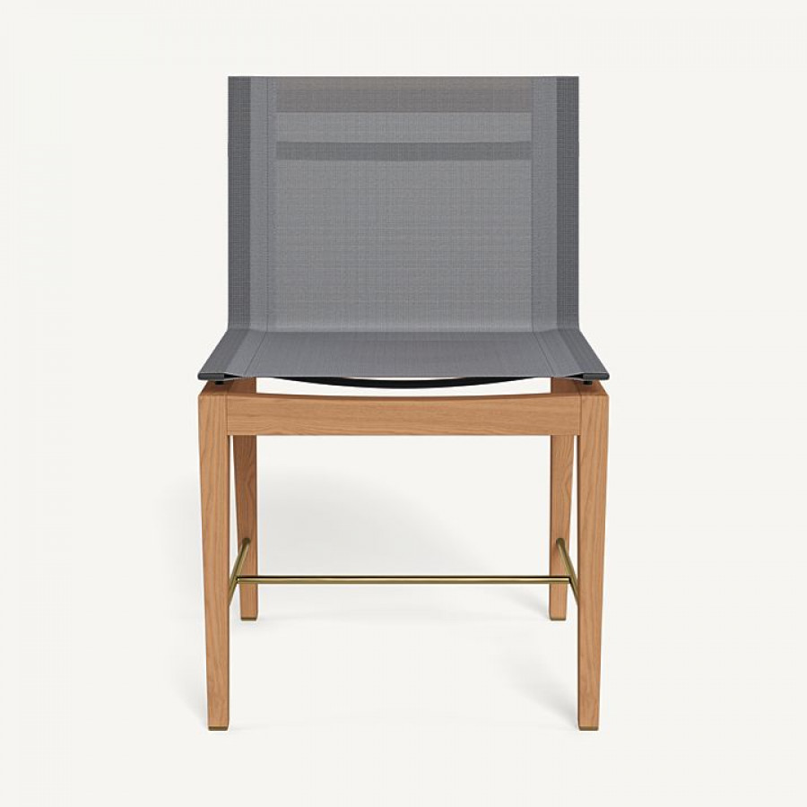 Harbour Byron Teak Dining Chair - Teak Natural / Batyline Silver