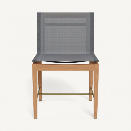 Harbour Byron Teak Dining Chair - Teak Natural / Batyline Silver