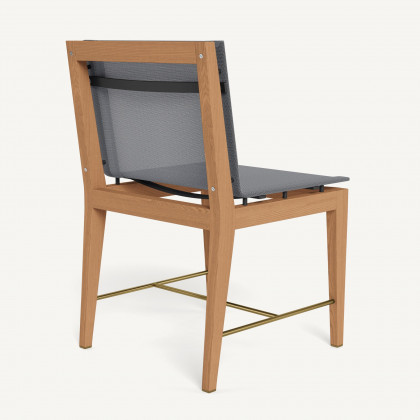 Harbour Byron Teak Dining Chair - Teak Natural / Batyline Silver