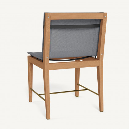 Harbour Byron Teak Dining Chair - Teak Natural / Batyline Silver
