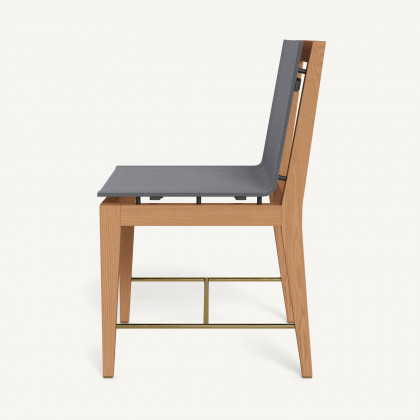 Harbour Byron Teak Dining Chair - Teak Natural / Batyline Silver
