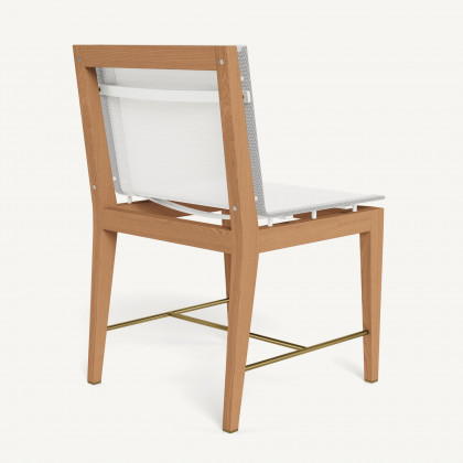 Harbour Byron Teak Dining Chair - Teak Natural / Batyline White