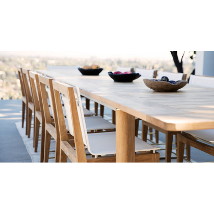 Harbour Byron Teak Counter Stool - Teak Natural / Batyline Silver