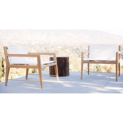 Harbour Byron Teak Counter Stool - Teak Natural / Batyline Silver