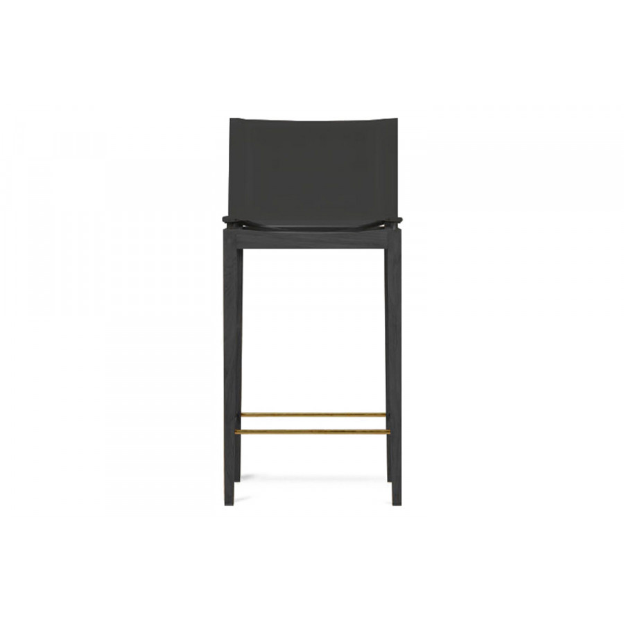 Harbour Byron Bar Stool - Teak Charcoal, Batyline Black