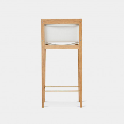 Harbour Byron Bar Stool - Teak Charcoal, Batyline Silver