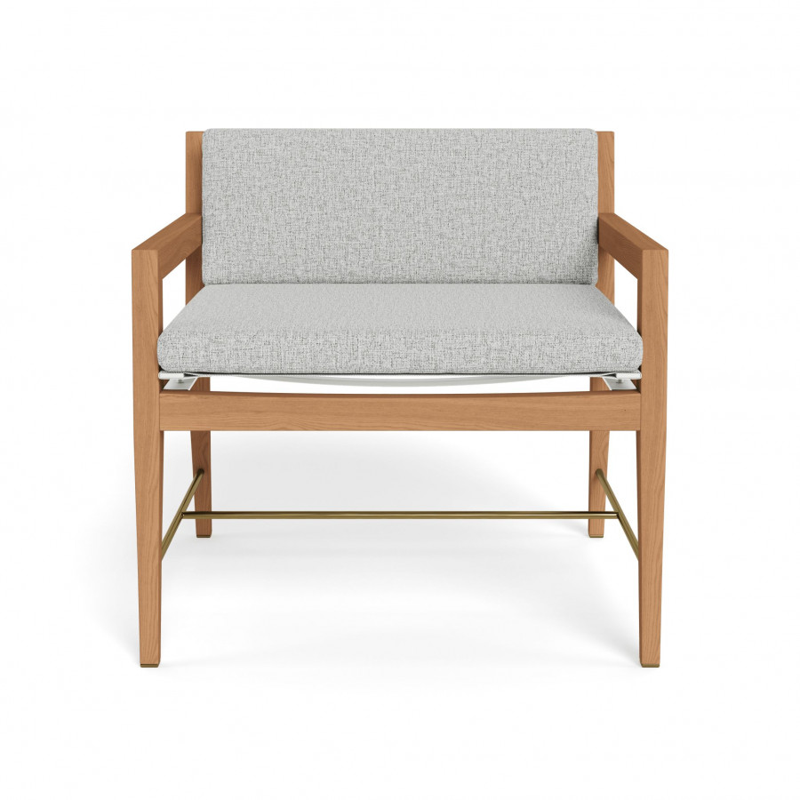 Harbour Byron Lounge Chair - Teak Natural, Panama Cloud, Batyline White
