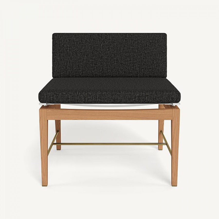 Harbour Byron Teak Easy Chair - Teak Natural / Copacabana Midnight / Batyline White