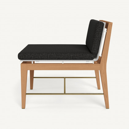 Harbour Byron Teak Easy Chair - Teak Natural / Copacabana Midnight / Batyline White