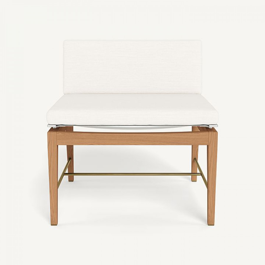 Harbour Byron Teak Easy Chair - Teak Natural / Panama Blanco / Batyline White