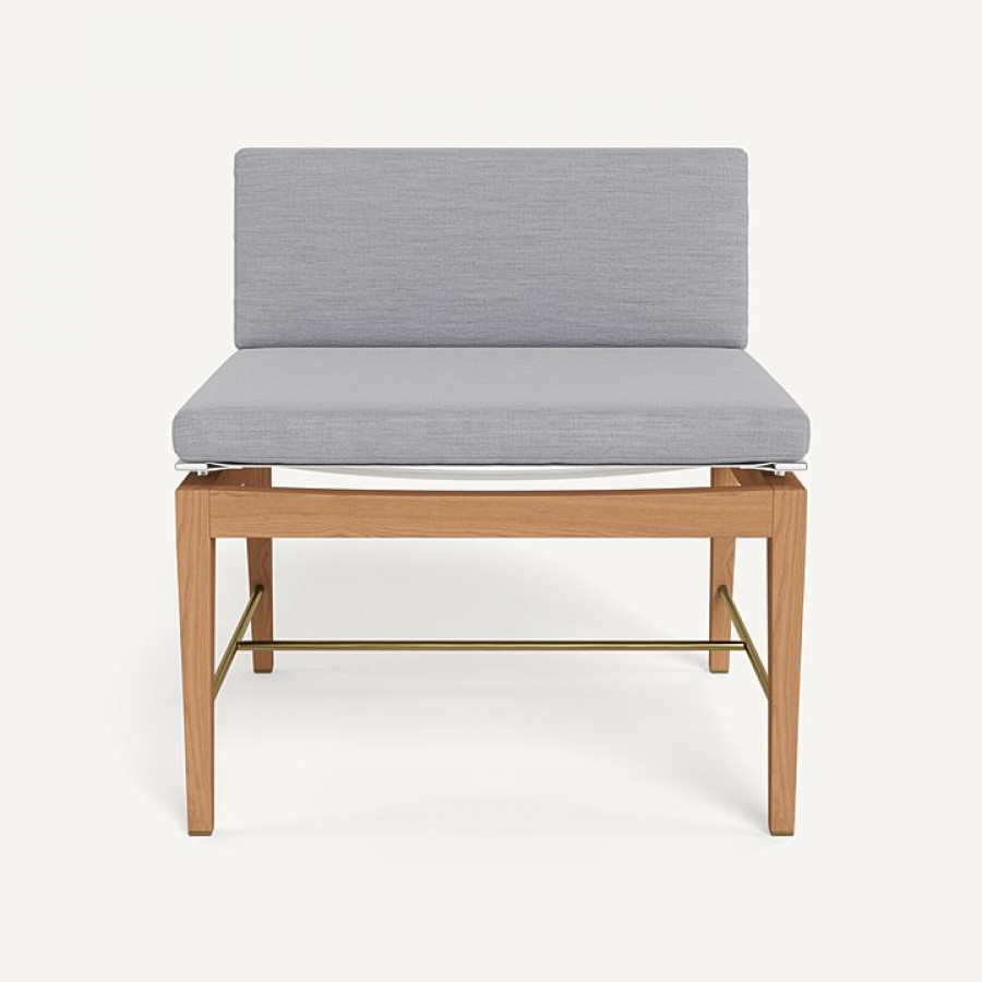 Harbour Byron Teak Easy Chair - Teak Natural / Panama Cloud / Batyline White