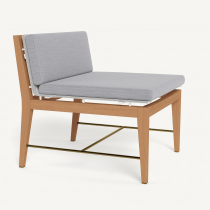 Harbour Byron Teak Easy Chair - Teak Natural / Panama Cloud / Batyline White