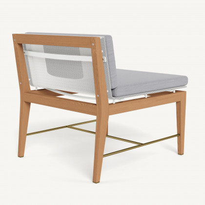 Harbour Byron Teak Easy Chair - Teak Natural / Panama Cloud / Batyline White