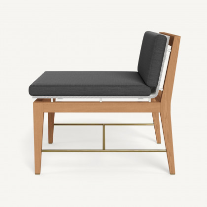 Harbour Byron Teak Easy Chair - Teak Natural / Panama Grafito / Batyline White