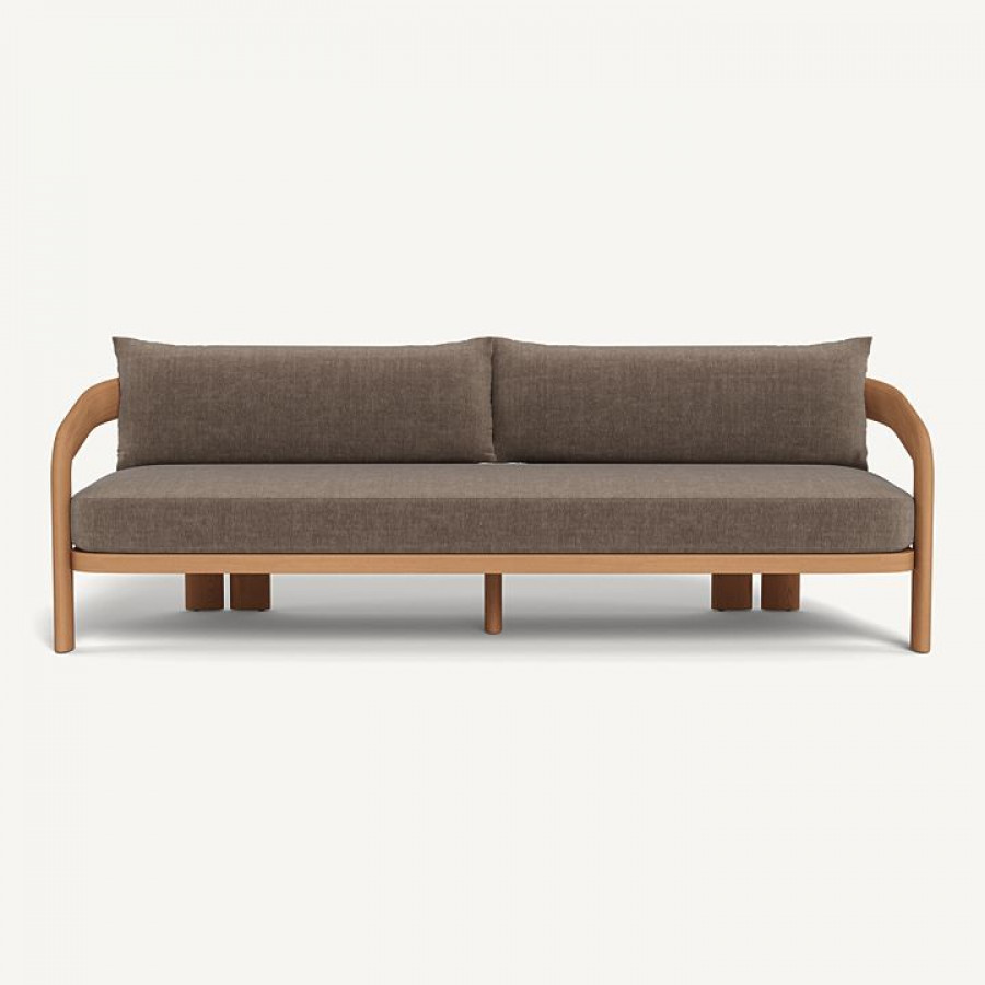Harbour Chloe 3 Seat Sofa - Teak Natural / Altona Mink